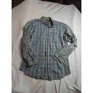 Vintage 80s 90s Maurices Button‎ Down Shirt Mens Medium Plaid Academia Cabincore